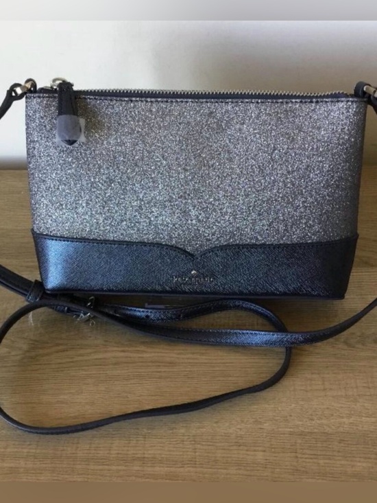 kate spade Handbags - Kate Spade New York Lola Shimmering Glitter, Textured Leather Crossbody Bag NWOT